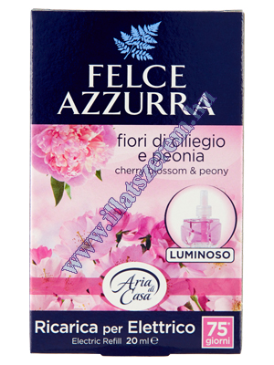 Felce Azzurra elektromos légfrissítő utántöltő Fiori Di Ciliegio e Peonia - csersznye virág és pünkö